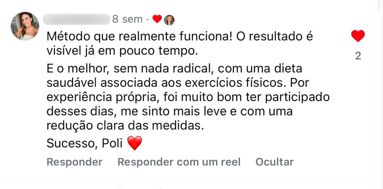 Print de depoimento Paula Alleme